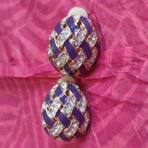 1980s clip on earrings vintage